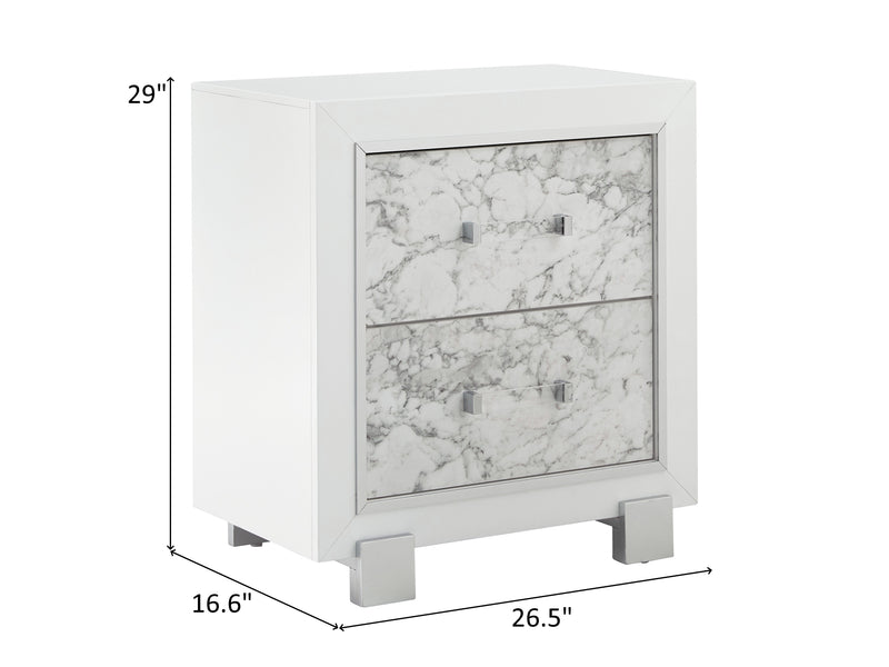 Santorini 29" Tall 2 Drawer Nightstand