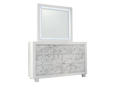 Santorini 61.7" Wide 7 Drawer Dresser With Mirror