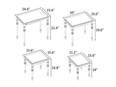 Saray 22.4" Tall Nesting Table
