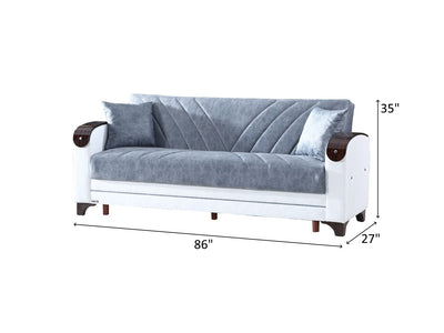 Senem 86" Wide Convertible Sofa
