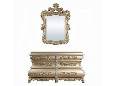 Seville 75" Wide 6 Drawer Buffet With Mirror