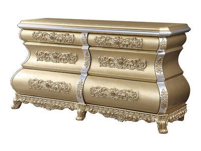 Seville 75" Wide 6 Drawer Buffet With Mirror