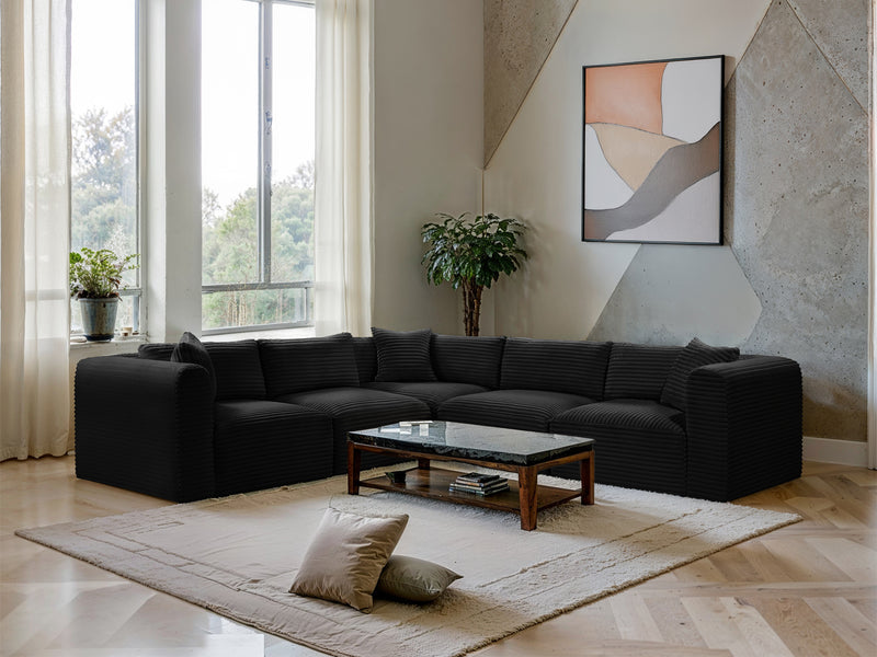 Shaggy 109" / 109" Wide L Shape Modular Sectional