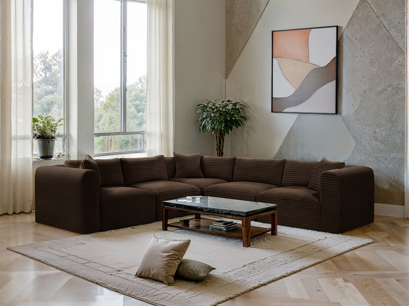 Shaggy 109" / 109" Wide L Shape Modular Sectional