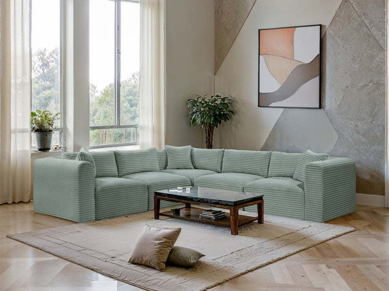 Shaggy 109" / 109" Wide L Shape Modular Sectional