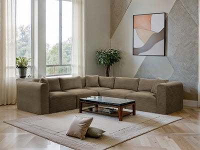 Shaggy 109" / 109" Wide L Shape Modular Sectional