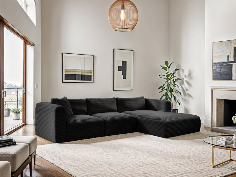 Shaggy 114" / 70" Wide L Shape Modular Sectional