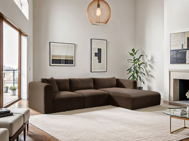 Shaggy 114" / 70" Wide L Shape Modular Sectional