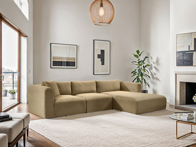 Shaggy 114" / 70" Wide L Shape Modular Sectional