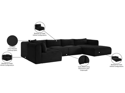 Shaggy 145" / 70" / 70" Wide U Shape Modular Sectional