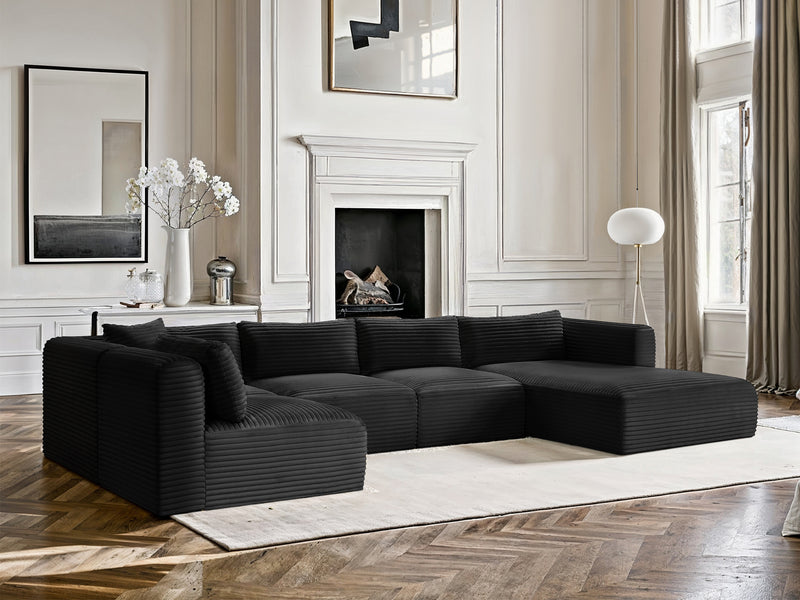 Shaggy 145" / 70" / 70" Wide U Shape Modular Sectional