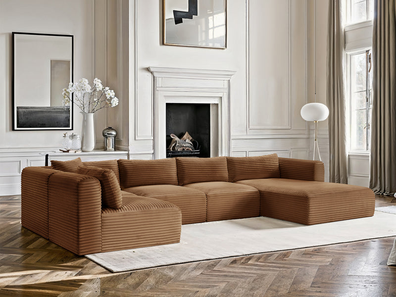 Shaggy 145" / 70" / 70" Wide U Shape Modular Sectional