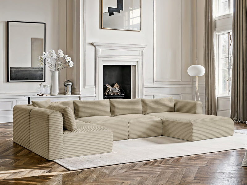 Shaggy 145" / 70" / 70" Wide U Shape Modular Sectional