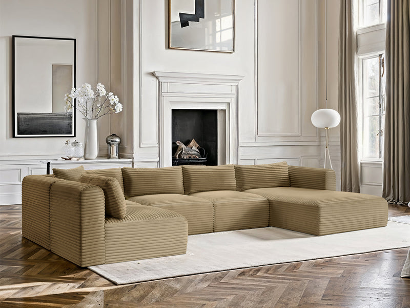 Shaggy 145" / 70" / 70" Wide U Shape Modular Sectional