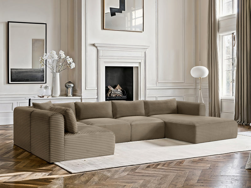 Shaggy 145" / 70" / 70" Wide U Shape Modular Sectional