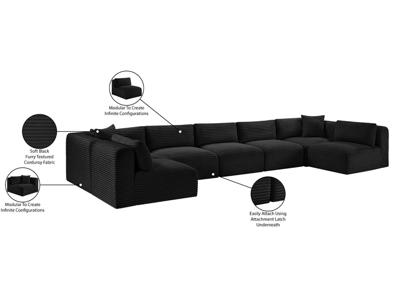 Shaggy 171" / 70" / 70" Wide U Shape Modular Sectional