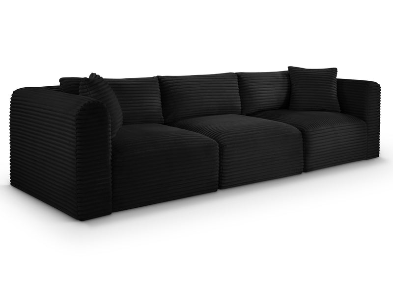 Shaggy 109" Wide 3 Piece Modular Sofa