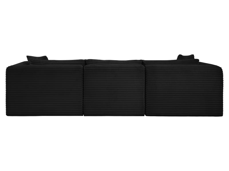 Shaggy 109" Wide 3 Piece Modular Sofa