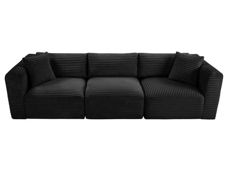 Shaggy 109" Wide 3 Piece Modular Sofa
