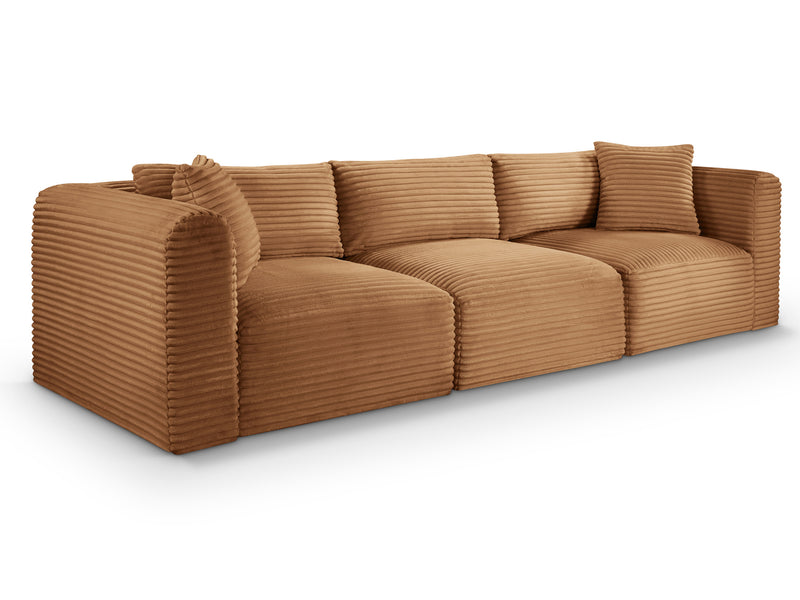 Shaggy 109" Wide 3 Piece Modular Sofa