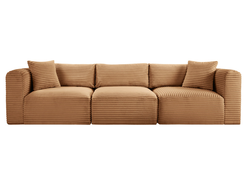 Shaggy 109" Wide 3 Piece Modular Sofa