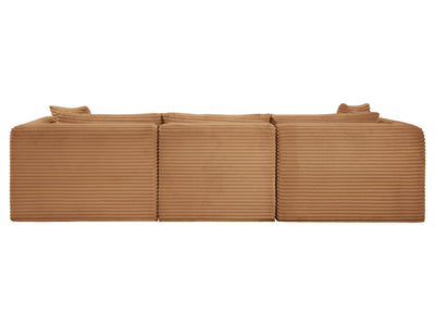 Shaggy 109" Wide 3 Piece Modular Sofa