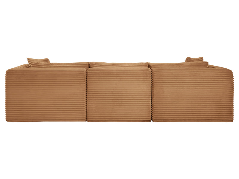 Shaggy 109" Wide 3 Piece Modular Sofa