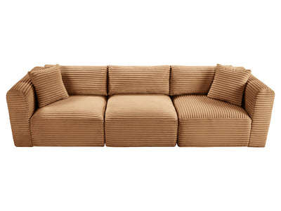 Shaggy 109" Wide 3 Piece Modular Sofa