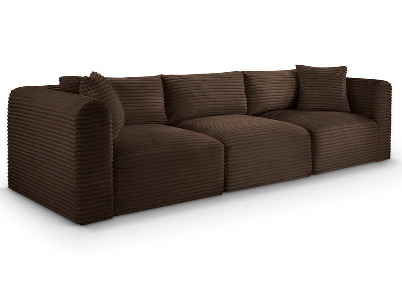 Shaggy 109" Wide 3 Piece Modular Sofa