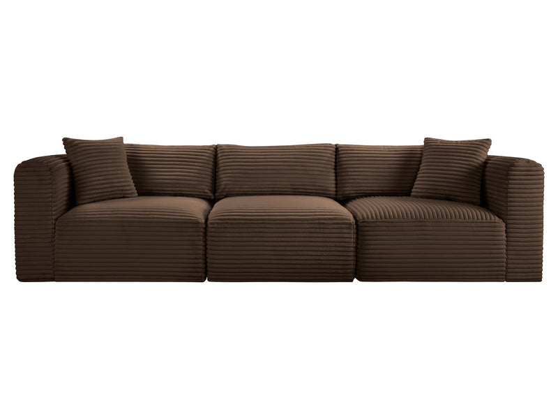 Shaggy 109" Wide 3 Piece Modular Sofa