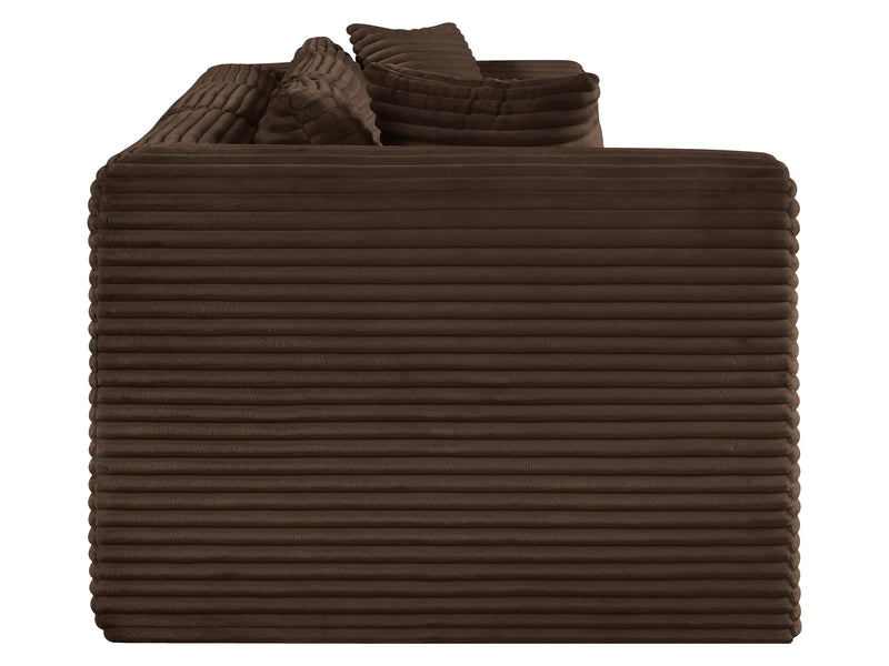 Shaggy 109" Wide 3 Piece Modular Sofa