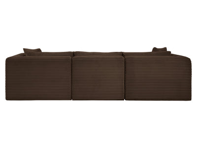 Shaggy 109" Wide 3 Piece Modular Sofa