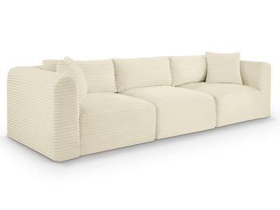 Shaggy 109" Wide 3 Piece Modular Sofa