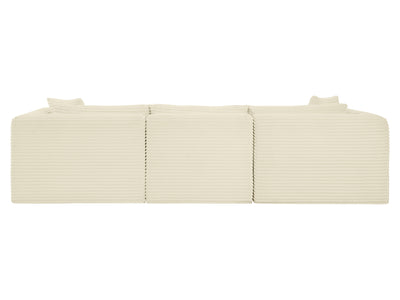 Shaggy 109" Wide 3 Piece Modular Sofa