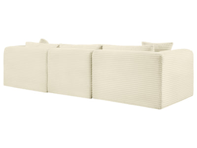 Shaggy 109" Wide 3 Piece Modular Sofa