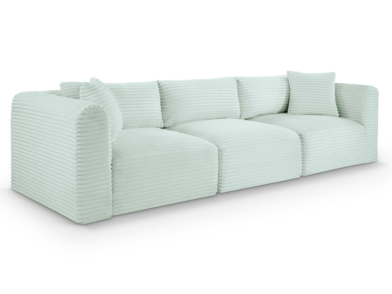 Shaggy 109" Wide 3 Piece Modular Sofa