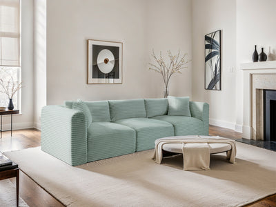 Shaggy 109" Wide 3 Piece Modular Sofa