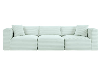 Shaggy 109" Wide 3 Piece Modular Sofa