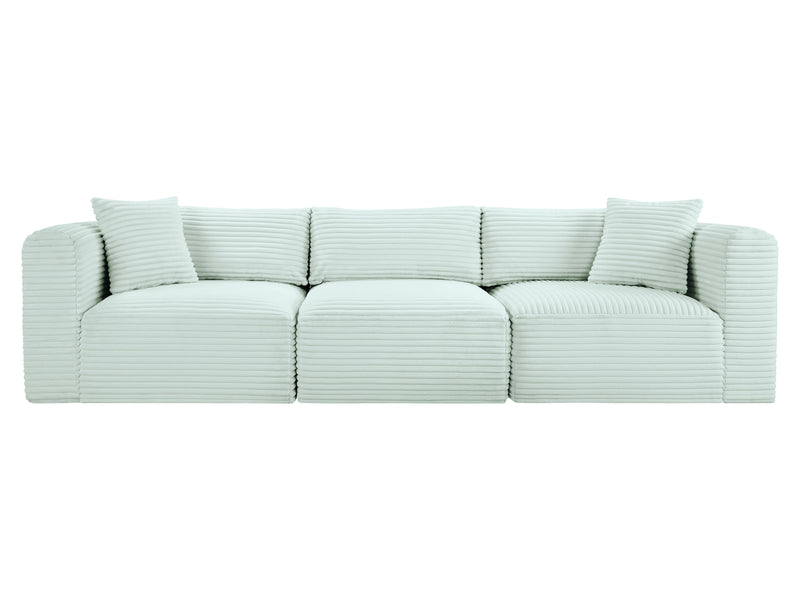 Shaggy 109" Wide 3 Piece Modular Sofa