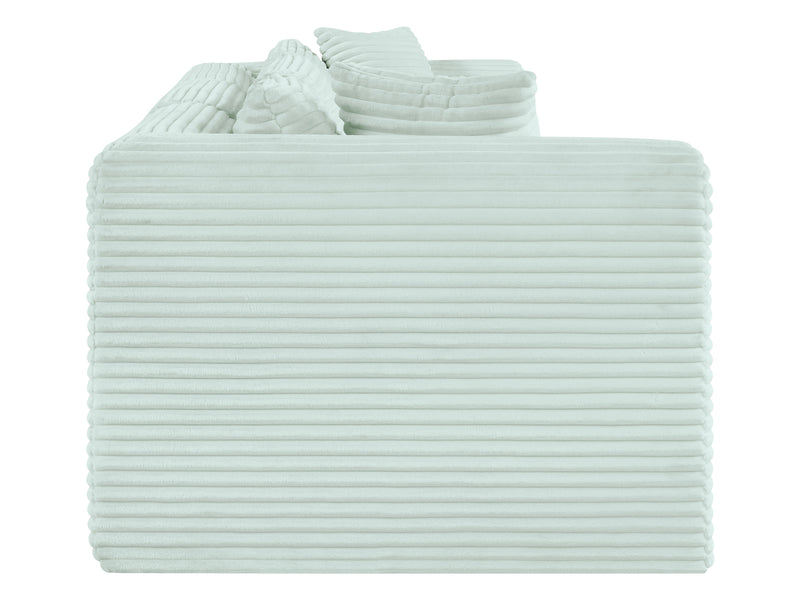 Shaggy 109" Wide 3 Piece Modular Sofa