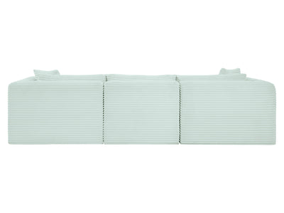 Shaggy 109" Wide 3 Piece Modular Sofa