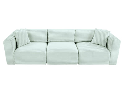 Shaggy 109" Wide 3 Piece Modular Sofa
