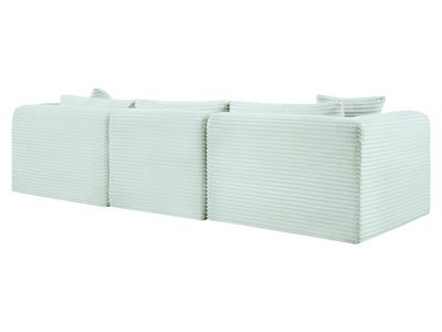 Shaggy 109" Wide 3 Piece Modular Sofa