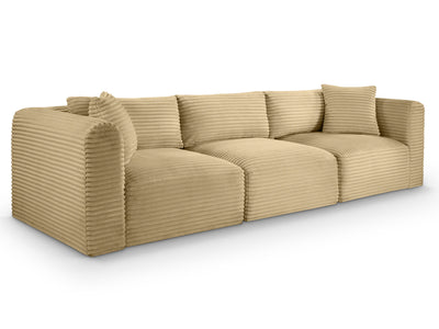 Shaggy 109" Wide 3 Piece Modular Sofa