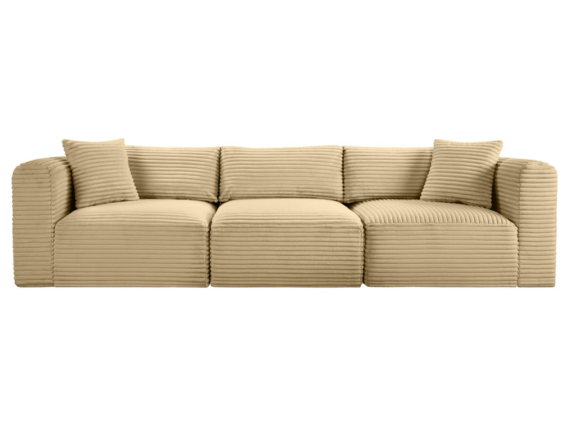 Shaggy 109" Wide 3 Piece Modular Sofa