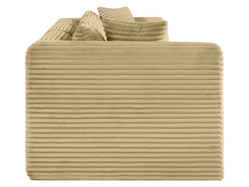 Shaggy 109" Wide 3 Piece Modular Sofa