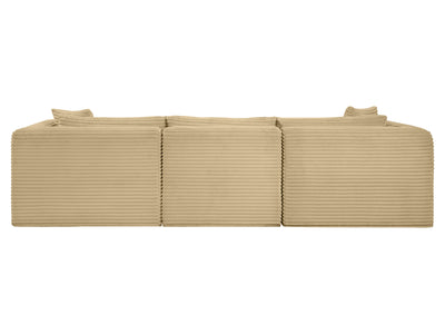 Shaggy 109" Wide 3 Piece Modular Sofa