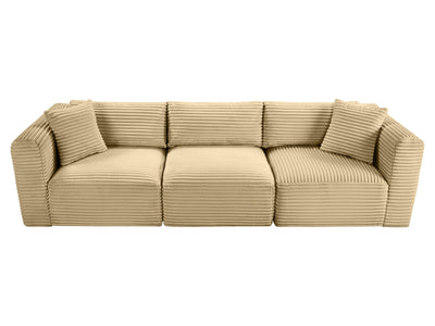 Shaggy 109" Wide 3 Piece Modular Sofa