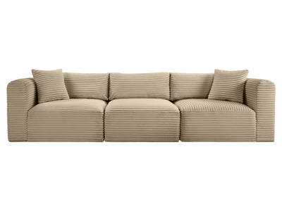 Shaggy 109" Wide 3 Piece Modular Sofa
