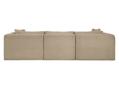 Shaggy 109" Wide 3 Piece Modular Sofa